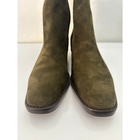 Madewell Idris Ankle Boot Suede Dark Olive Green NX430 Womens 7.5 - Picture 2 of 10